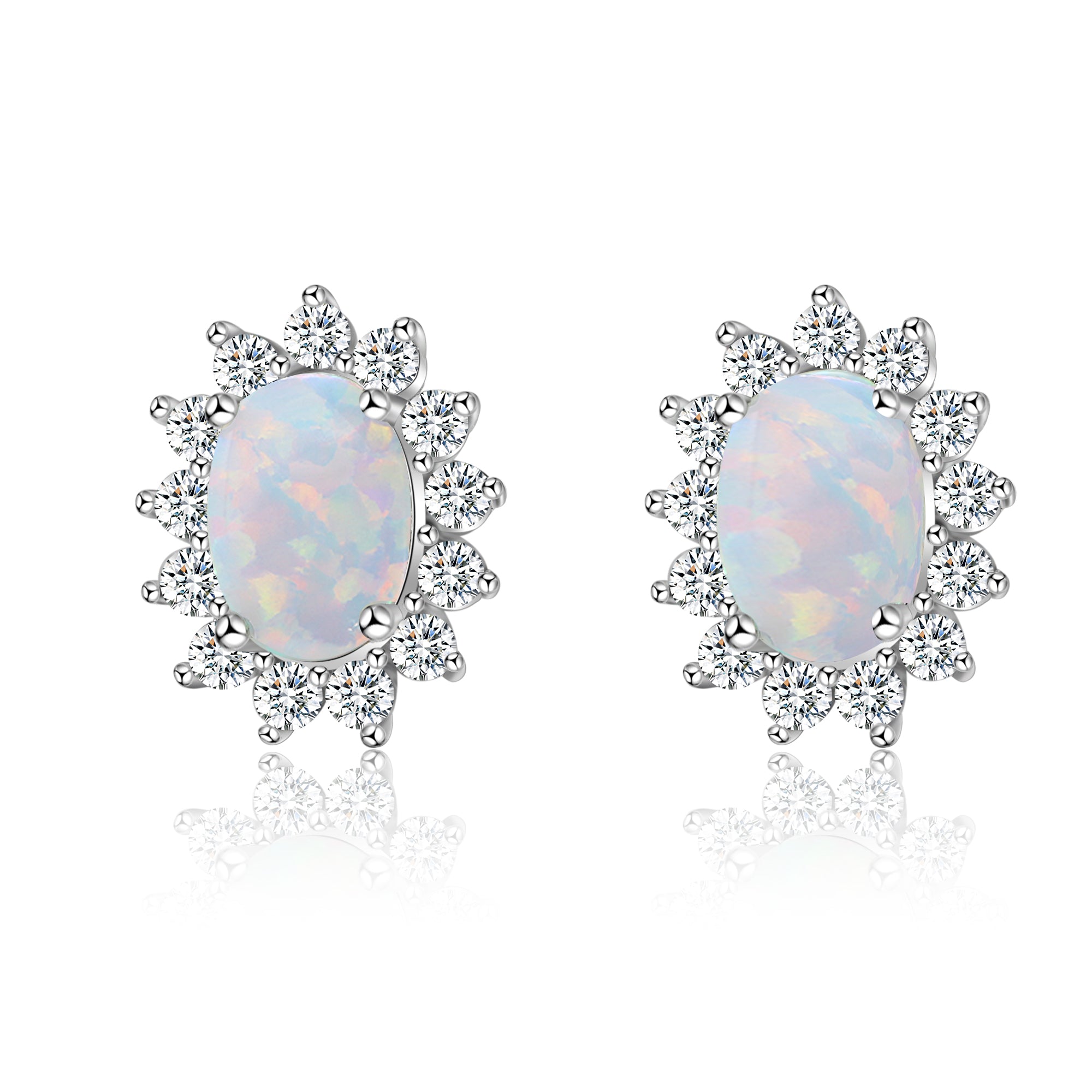 MYOP 2023 Jewelry 925 Sterling Silver Piece Design Opal Earrings Custom  Wholesale Birthday - AliExpress